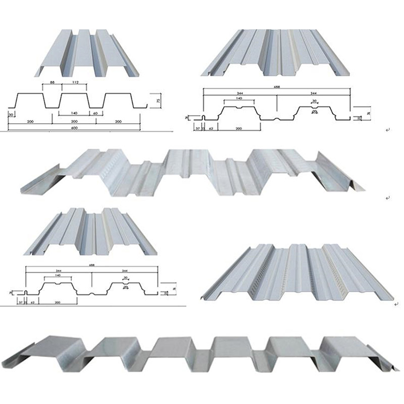 Galvanized Steel Decking Floor Roll Forming with ISO9001/CE