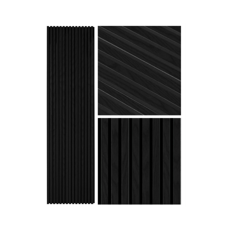 Natural Wood Veneer Acoustic Panels Design Slat Wall Akupanels Sound Proof