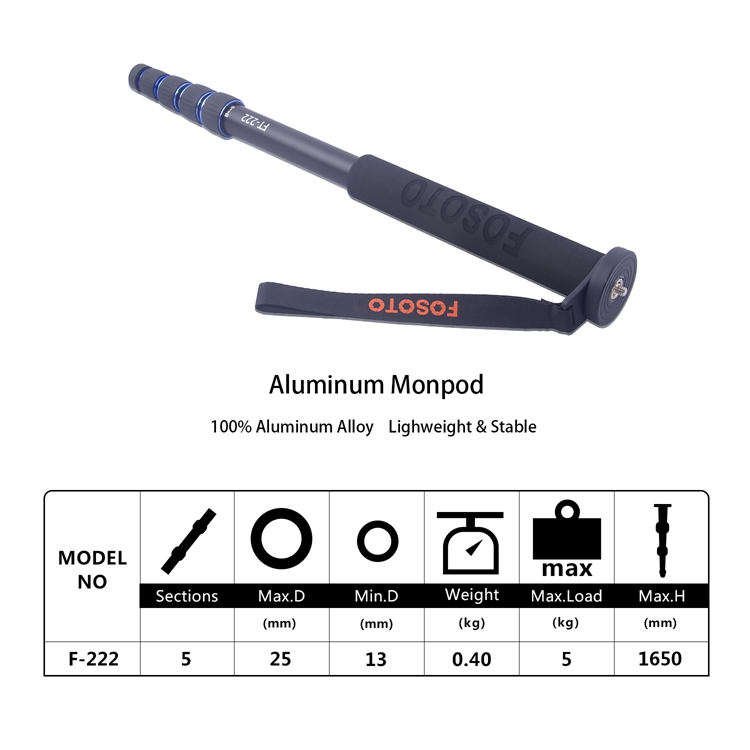 Профессиональный ветроустойчивый штатив Fosoto для фото и видео