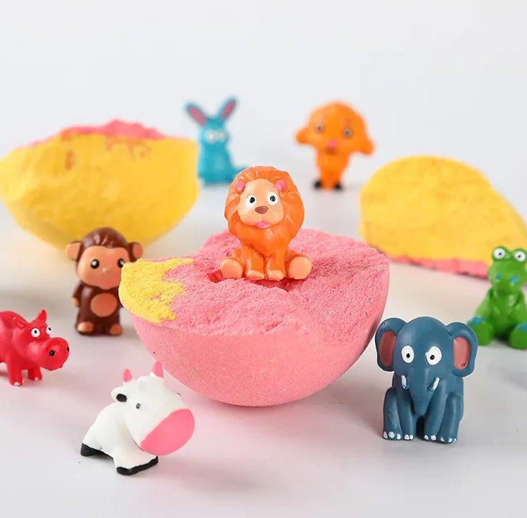 Online Wholesale and Retail 12PCS Kids Organic Small Surprise Bubble Bath Toy Love Bath Bomb