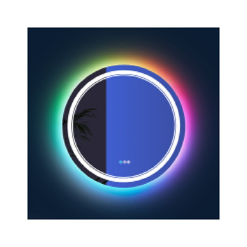 Stylish Rectangle Wall-Mounted Mirror with Smart Sensor for Makeup Artists