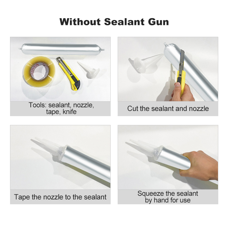 Versatile Clear and Black Silicone Adhesive Sealant for All Projects