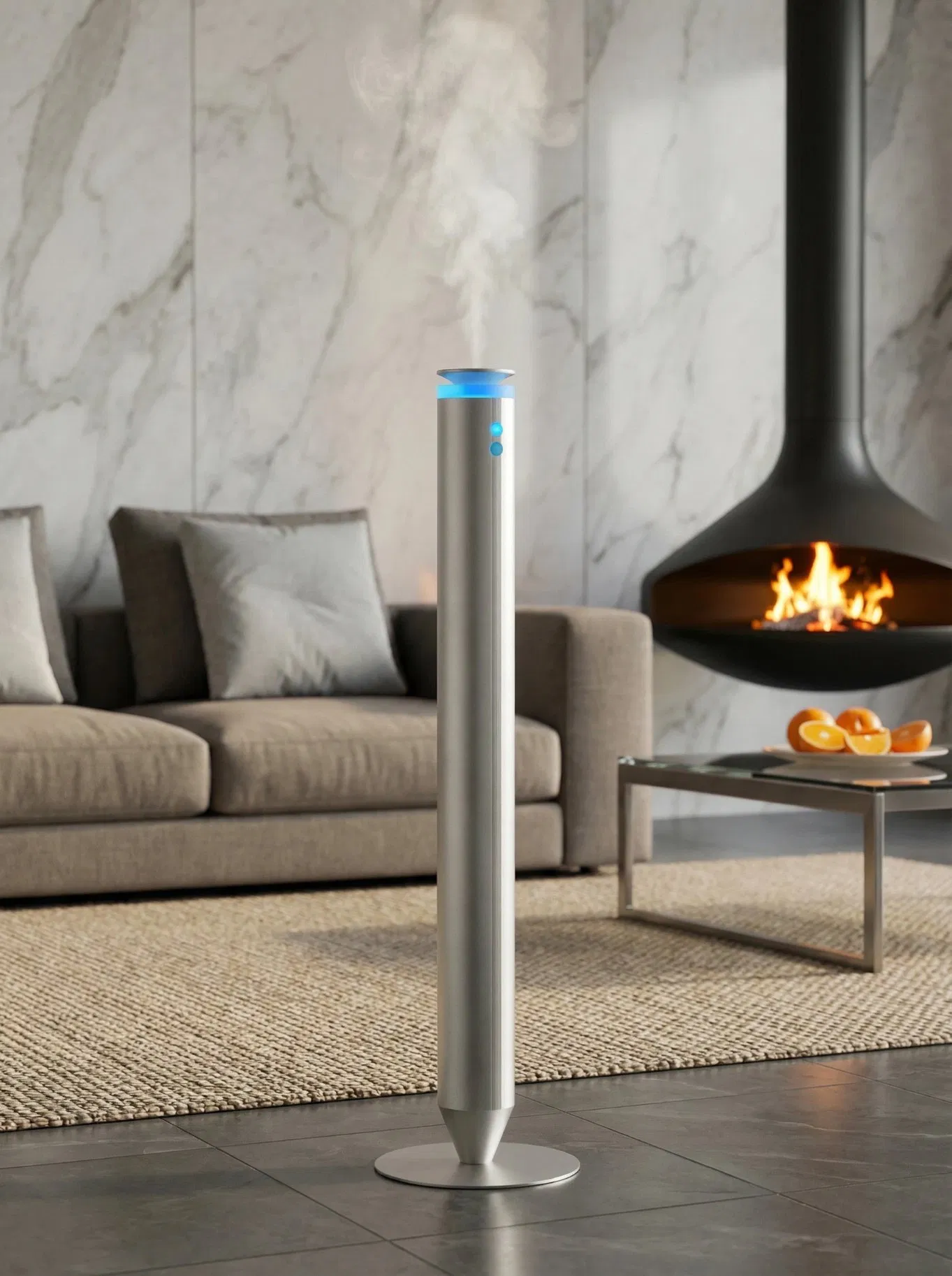 Professional Hotel Lobby Aluminum Floor- Standing Scent Diffuser Commercial Tower Essential Oil Aroma Diffuser Machine