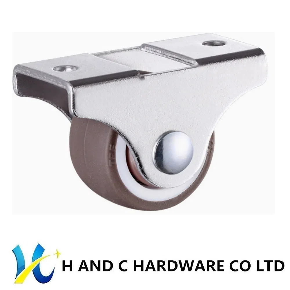 Furniture Hardware Box Wheel TPE Fixed Caster