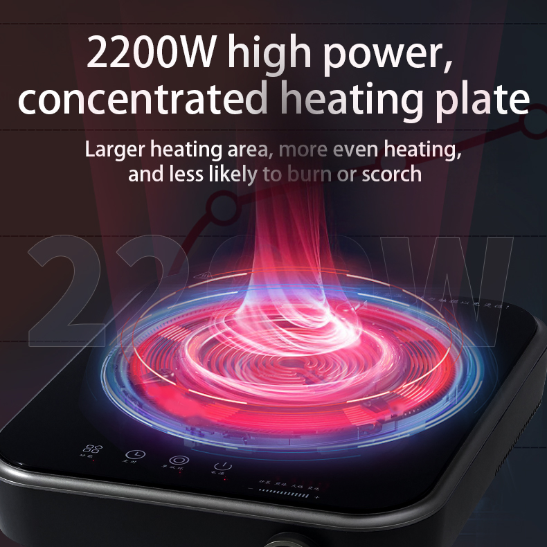High-Power 2200W Electric Infrared Ceramic Single Burner Stove