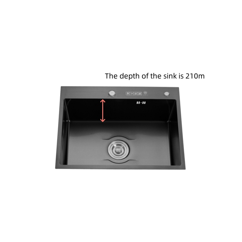H6045b-Practical Hand-Drawn Double-Hole Stainless Steel Sink