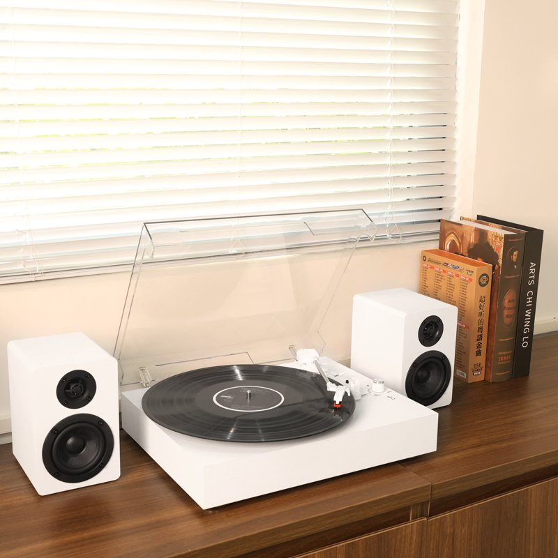 Ретро-колонка Bluetooth с проигрывателем винила и RGB-подсветкой