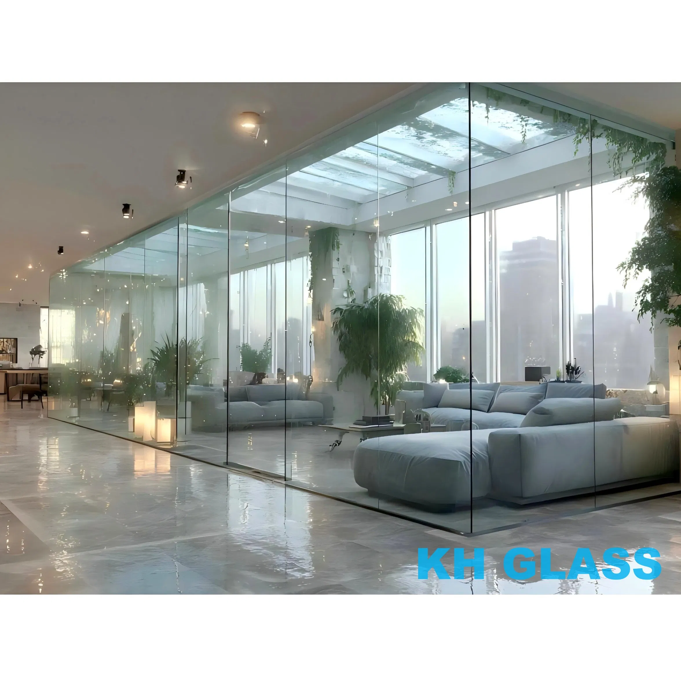 Durable Glass Partitions with 25mm Thickness and ISO/CE Certification