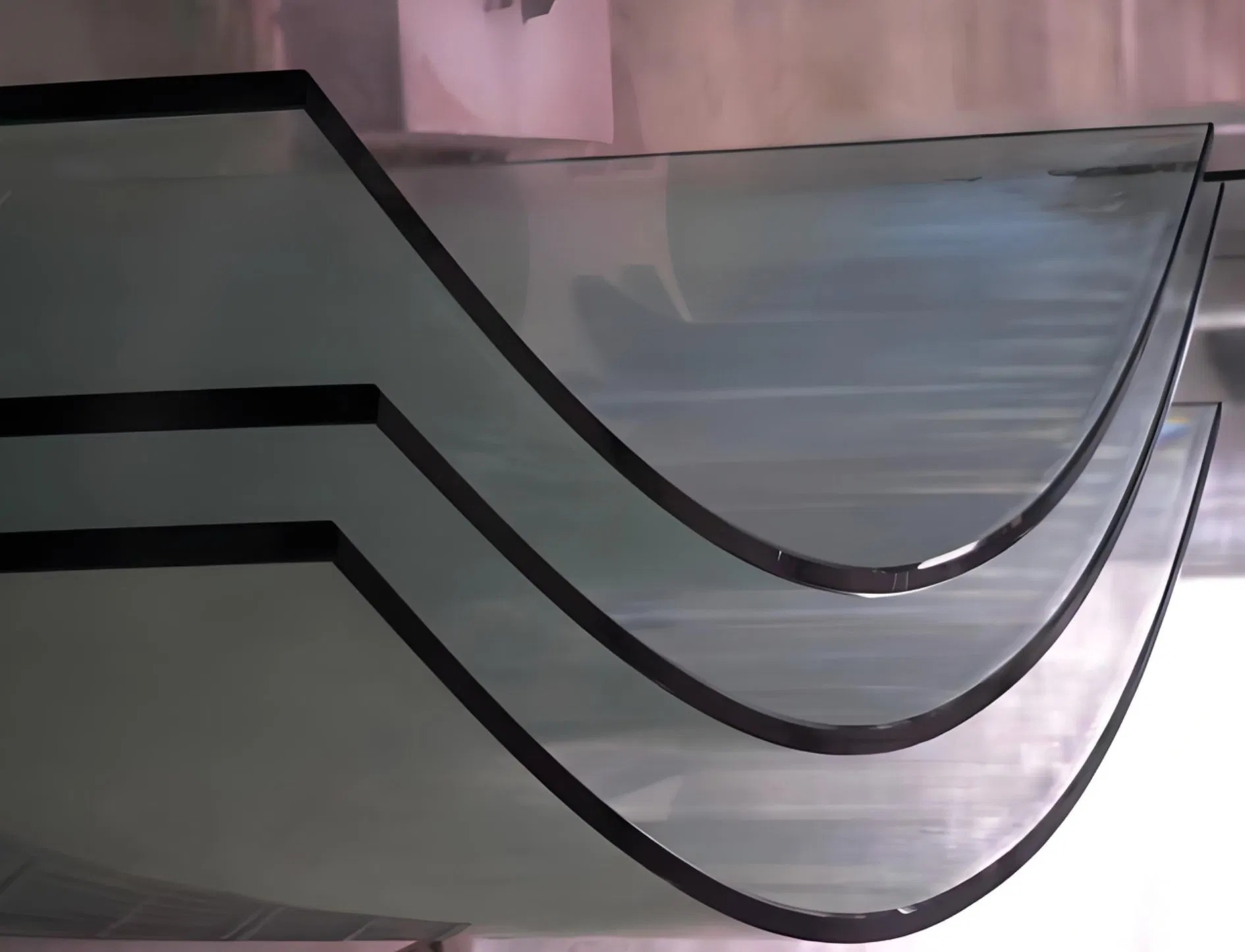 Stylish Curved Tempered Glass for Modern Home Dé Cor