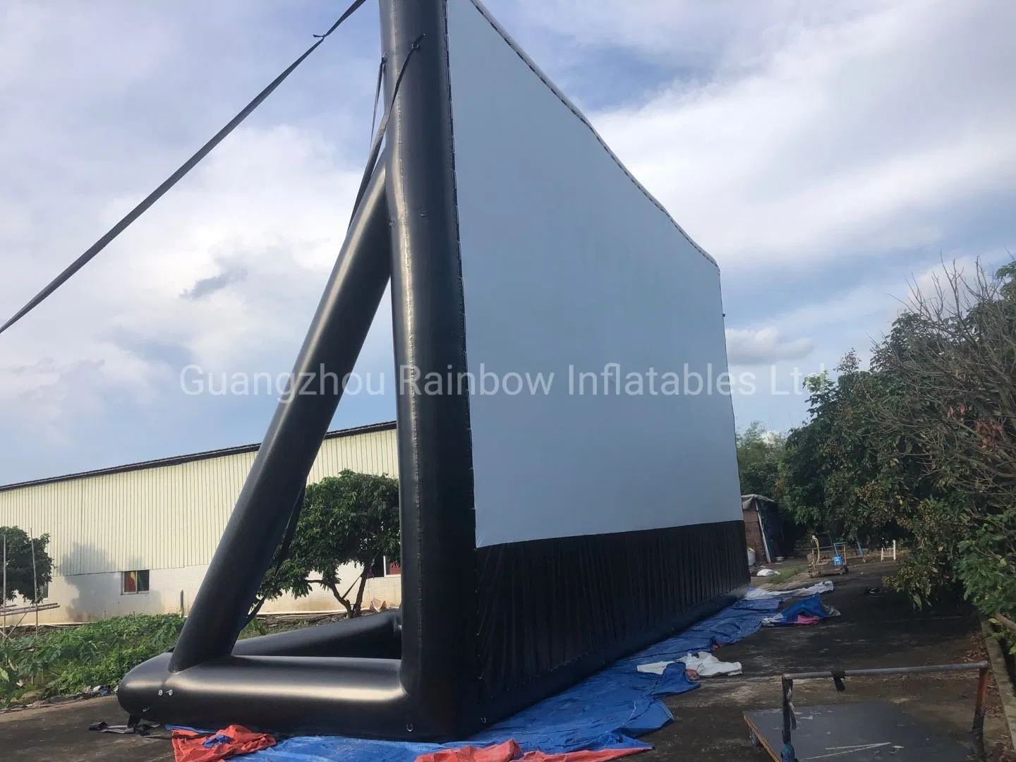 Large Airtight Inflatable Movie Projection Drive in Cinema Screen Billboard