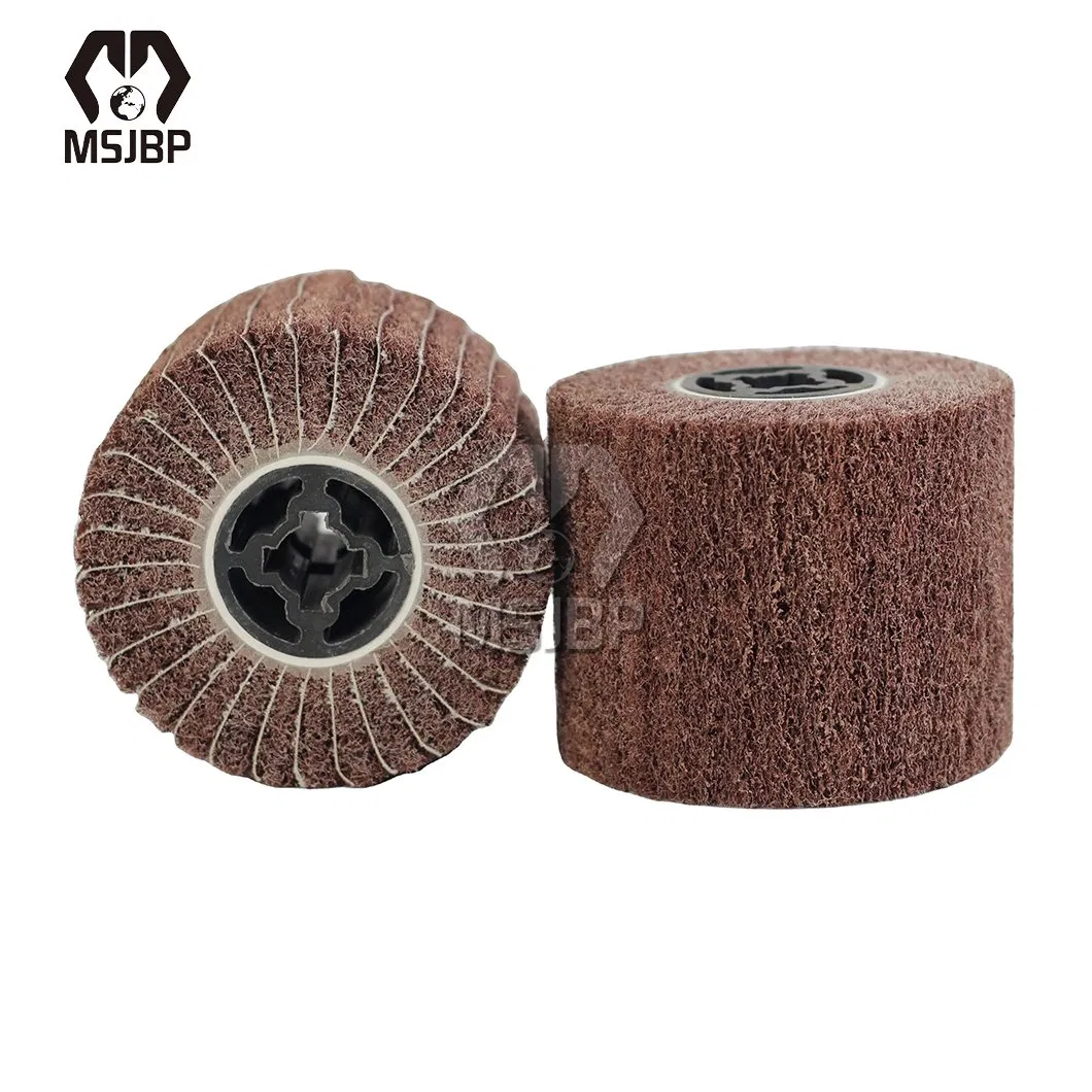 Msjbp Non-Woven Rolling Brush China Suppliers 300mm 100mm 150mm 200mm Diameter Non Woven Abrasive Flap Brush