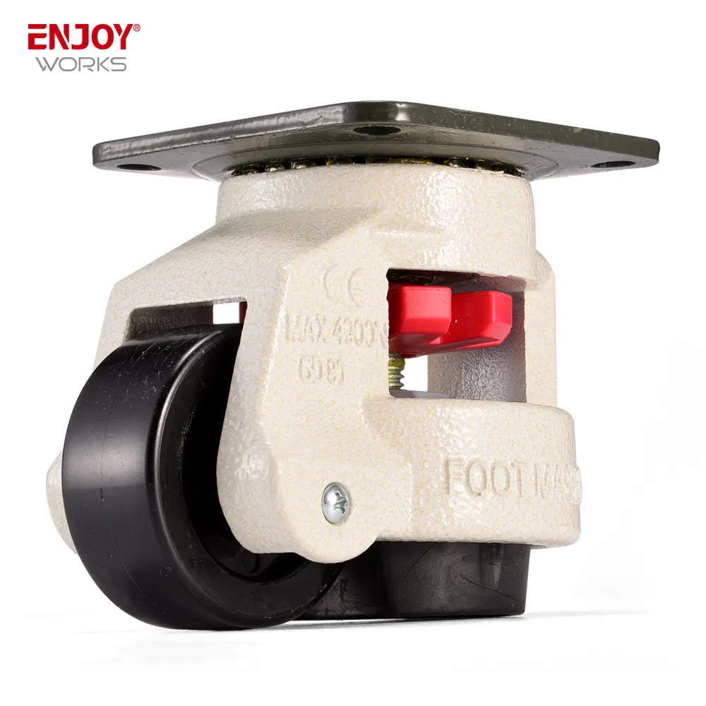 Footmaster Gd-60f/80f/100f Nylon Wheel Top Plate Leveling Caster Wheels