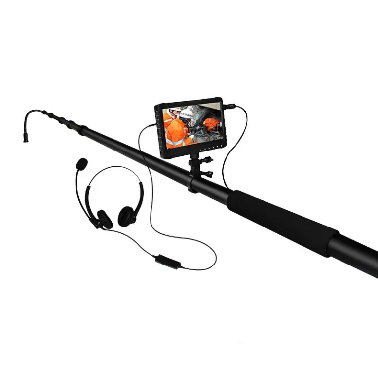 Pole-Mounted LED Lights Video Record Picture Pipe Sewer Camera with Communication