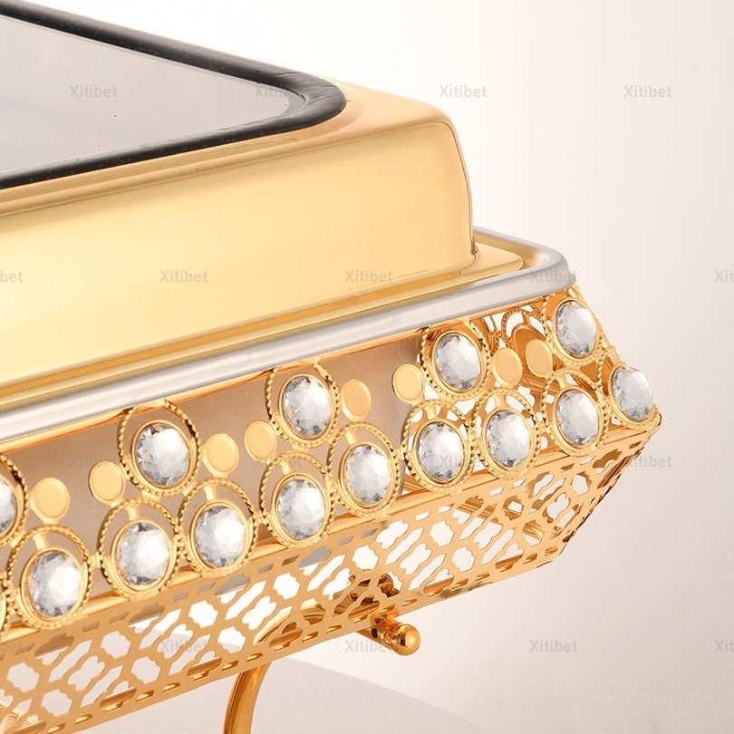 Other Hotel Supplies Chafing Dish Buffet Set Luxury Buffet Food Warmer Gold Chafing Dishes for Catering