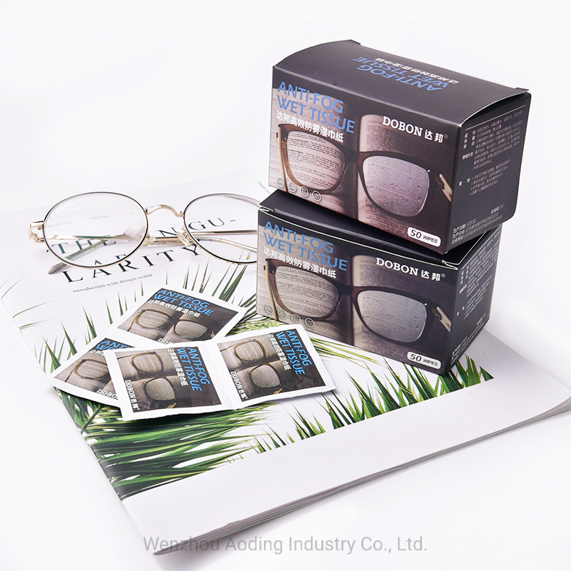 High Quality Personalized Pre Moistened Lens Anti Fog Wipes Lens Tissue Wipes