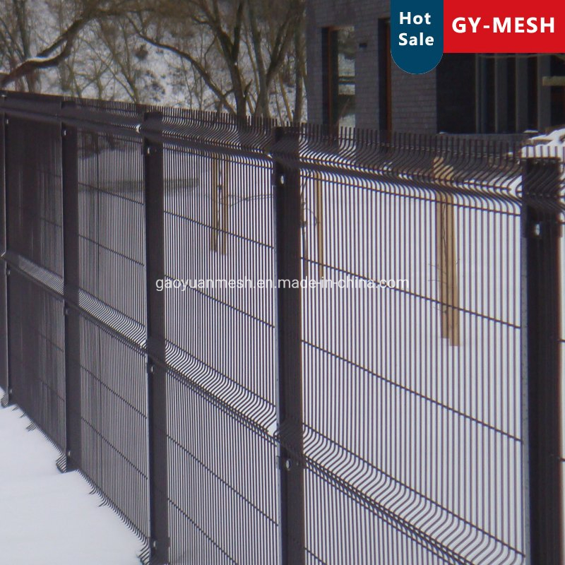 Hot Galvanized/Powder Coated Triangular Bending 3D Curved Welded Wire Mesh Fencing