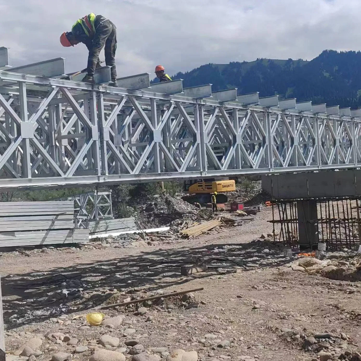 Durable Double Lane Steel Bailey Bridge for Global Distribution