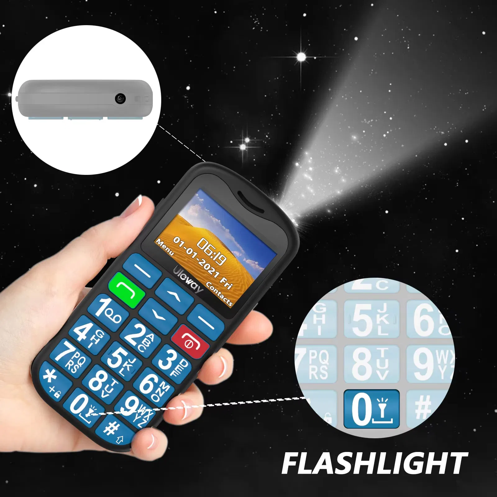 Кнопочный телефон с большими кнопками SP62, 2 SIM, 4G