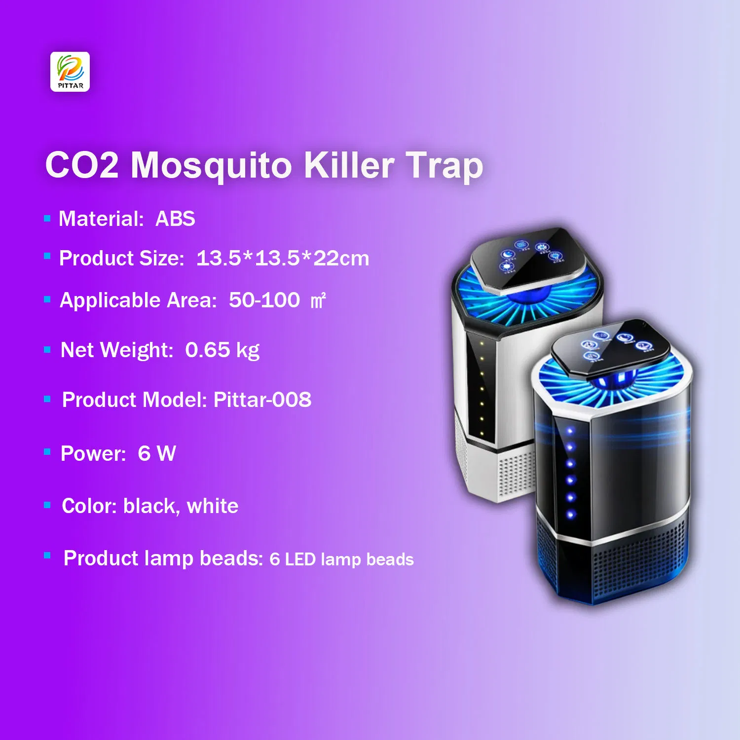 High Efficiency CO2 Carbon Dioxide Electric Bug Zapper Mosquito Killer Trap