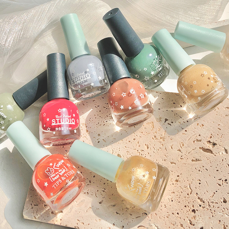Wholesale Tiktok Hot Sell Quick Dry Kids Toy Gift Organic Nontoxic Water Based Peelable Nail Polish