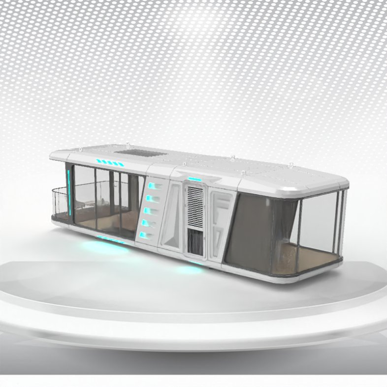 Insulated Mobile Home with Air Conditioning Inside, Converted Theater Bedroom Capsule House for Big Screen Viewing