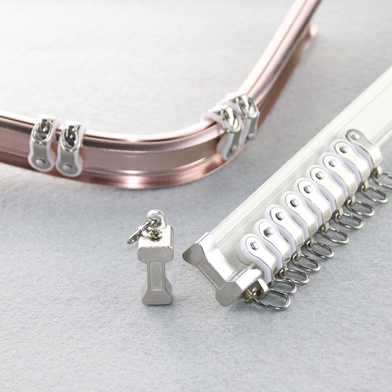 Thickened Aluminum Alloy Curtain Rod Bedroom and Living Room Side, Top Installation