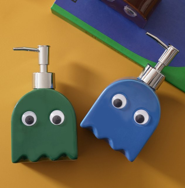 Cute Creative Ceramic Dispenser Ghost Pump Bottle Easy Grip Bathroom Accessories