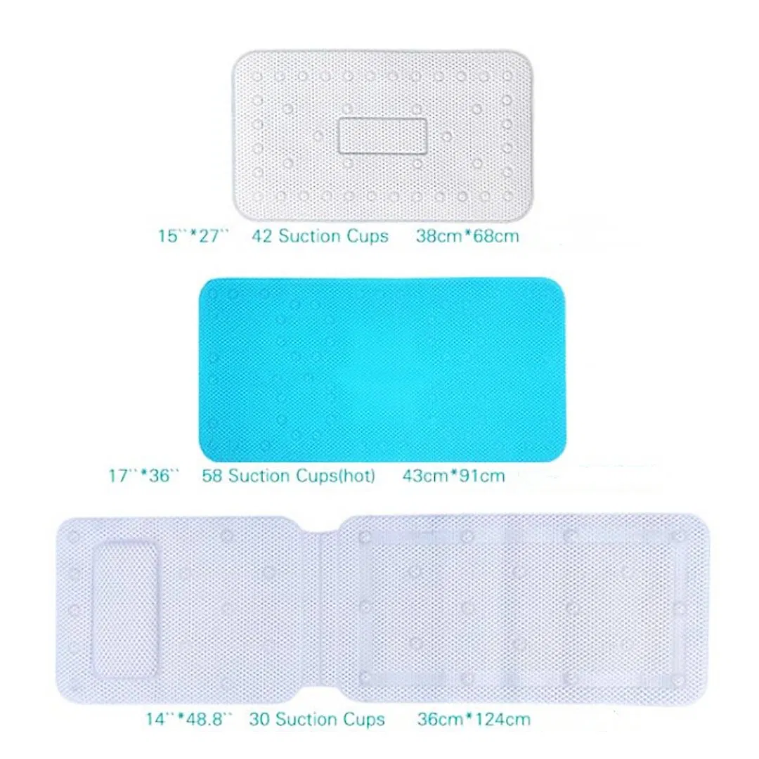 Eco Friendly PVC Full Body SPA Cushion Bathtub Pillow Mat with Suction Cups