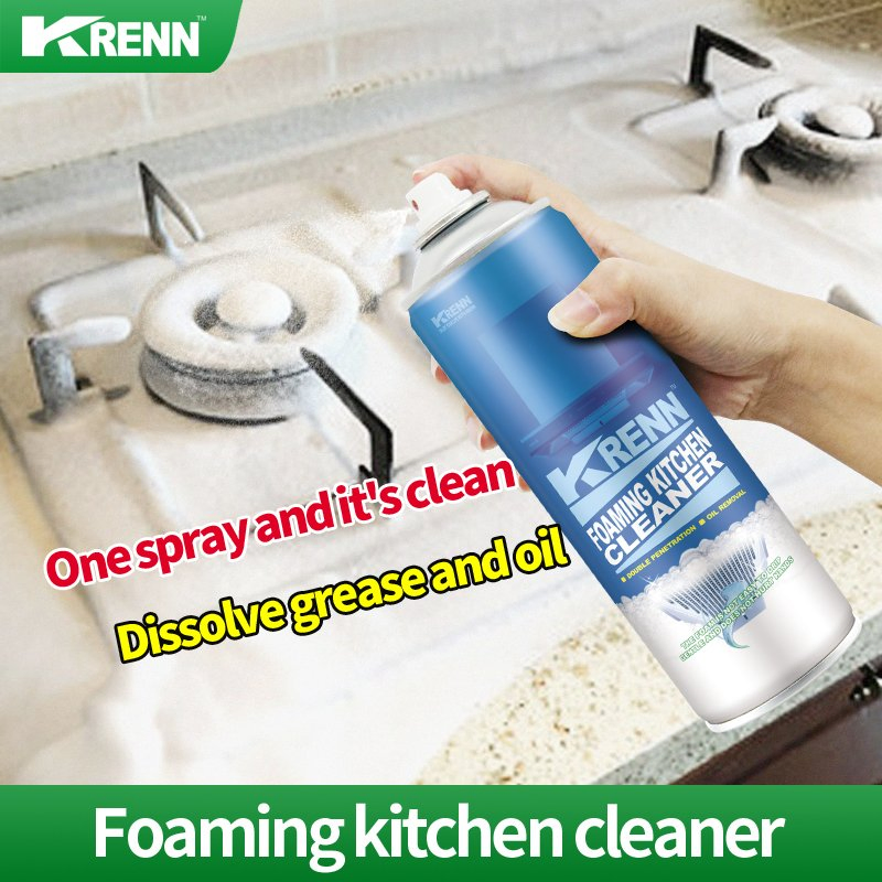 Krenn Wholesale Price Multi Purpose Oil Remover Grease Cleaner kitchen Foaming Cleaner Spray