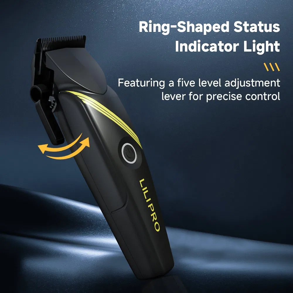 Lilipro L4 Professional Cordless Rechargeable Metal Hair Clippers 8000+Rpm Blade Men Dlc Combination Fade Hair Clippers Man