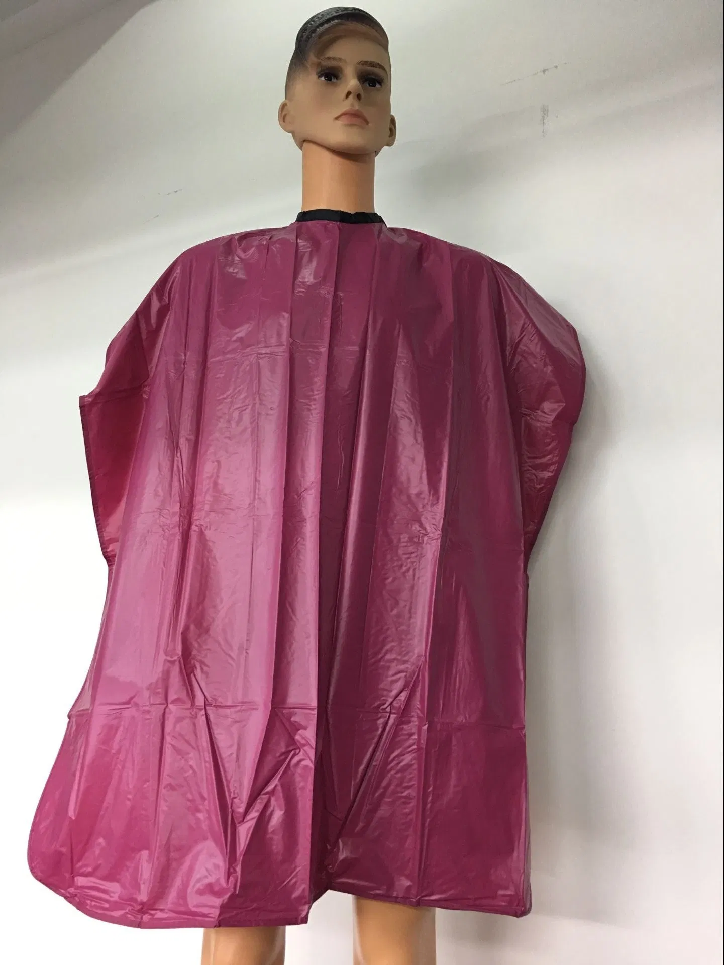 PVC Emboss Red Shampoo Cape