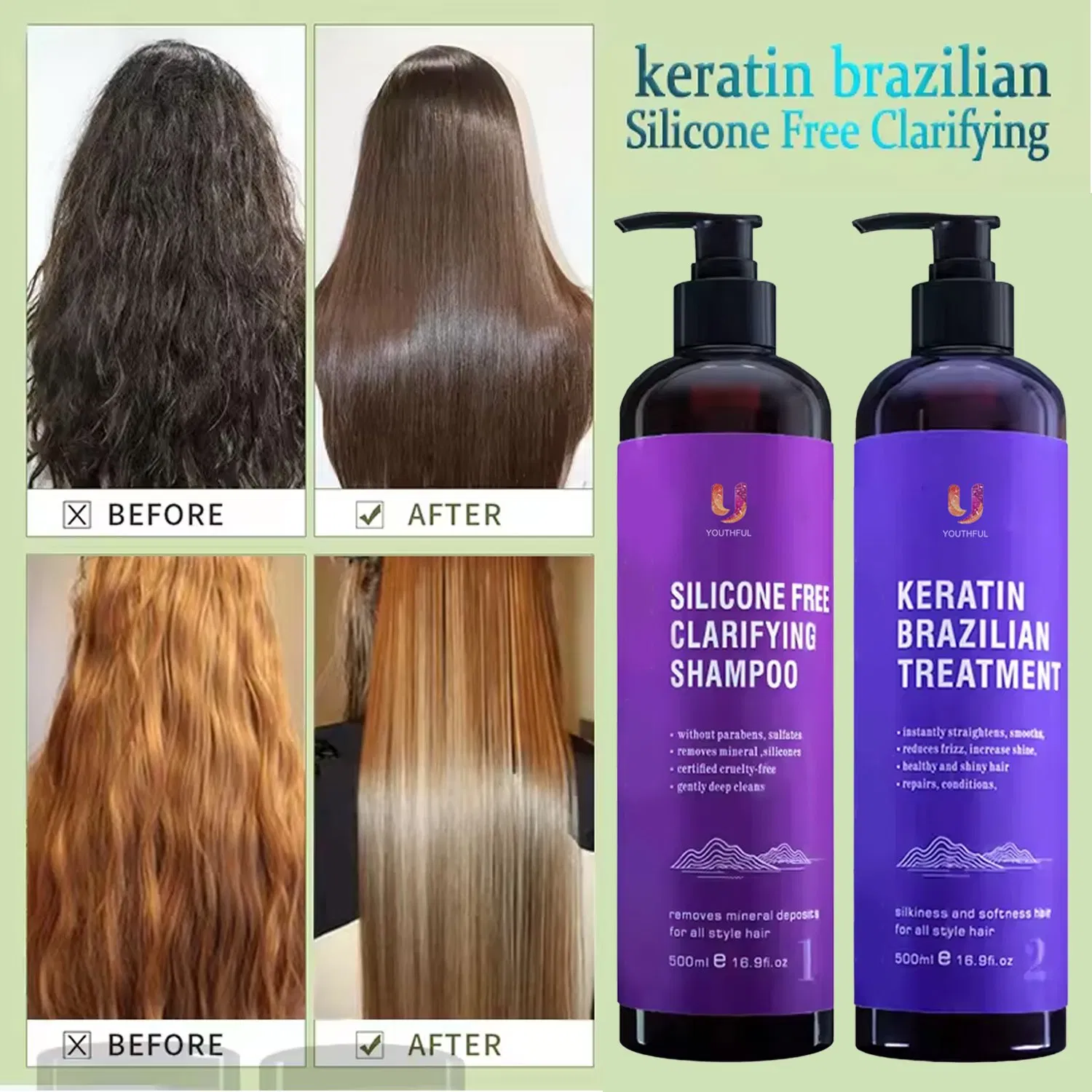 Formaldehyde Free Smoothing Keratin Hair Treatment Conditioner
