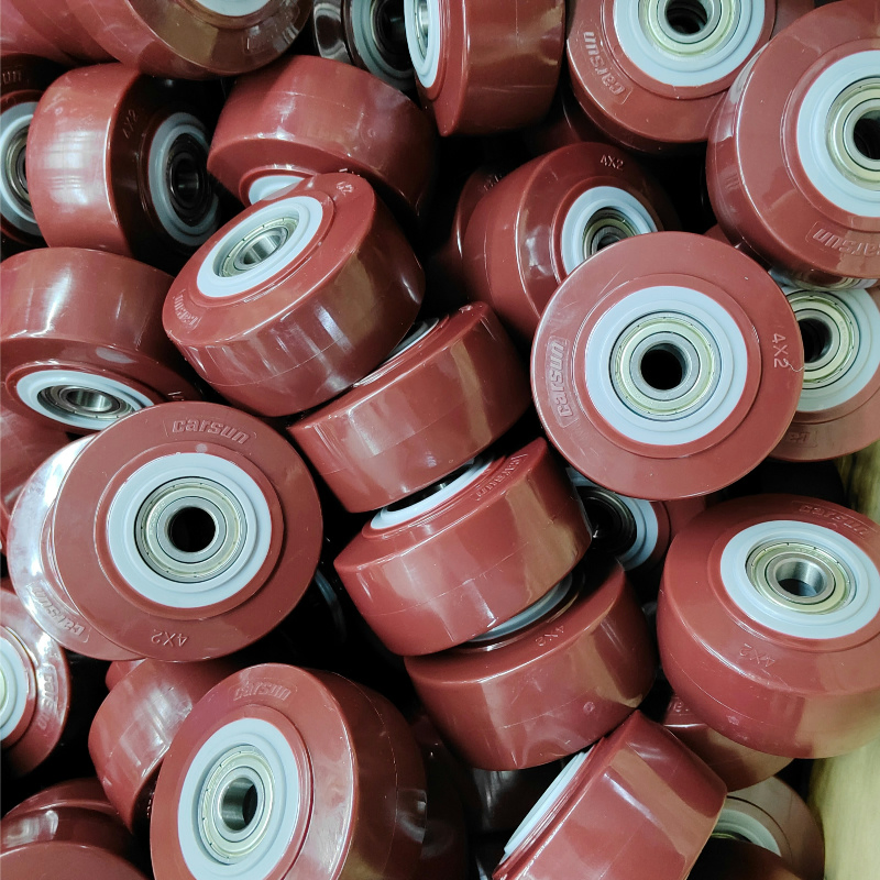 Heavy Duty Polyurethane Wheels 4/5/6/8 Inch PU Wheel (Red) with 6203 Bearing