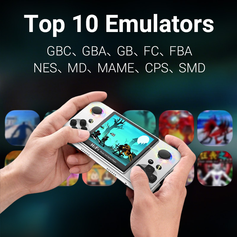 Retro 3" Video Kids 128GB 10 Emulators Metal Body Handheld Game Player