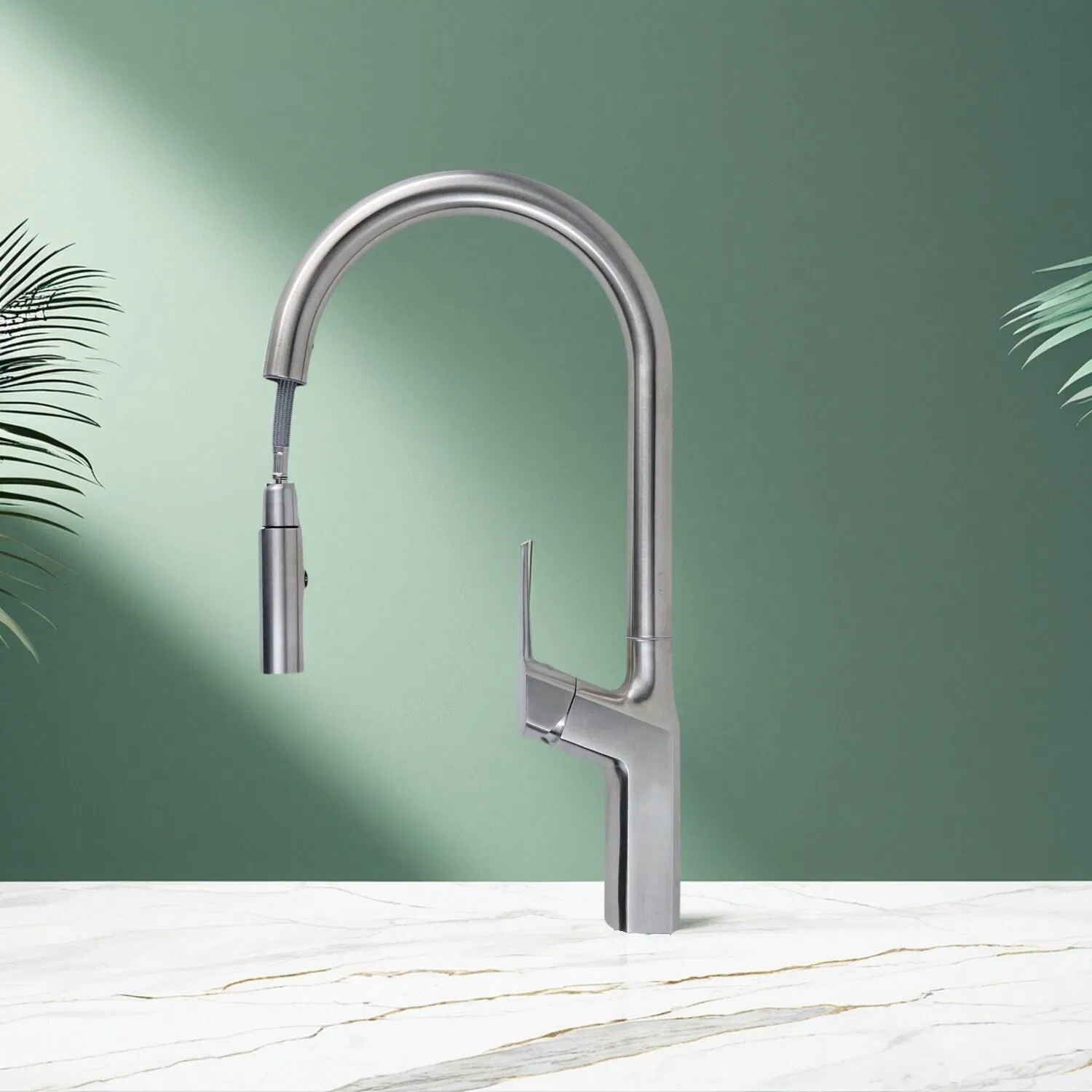 Made in China Single-Handle Stainless Steel Pull out Faucet for Bathroom Fixtures