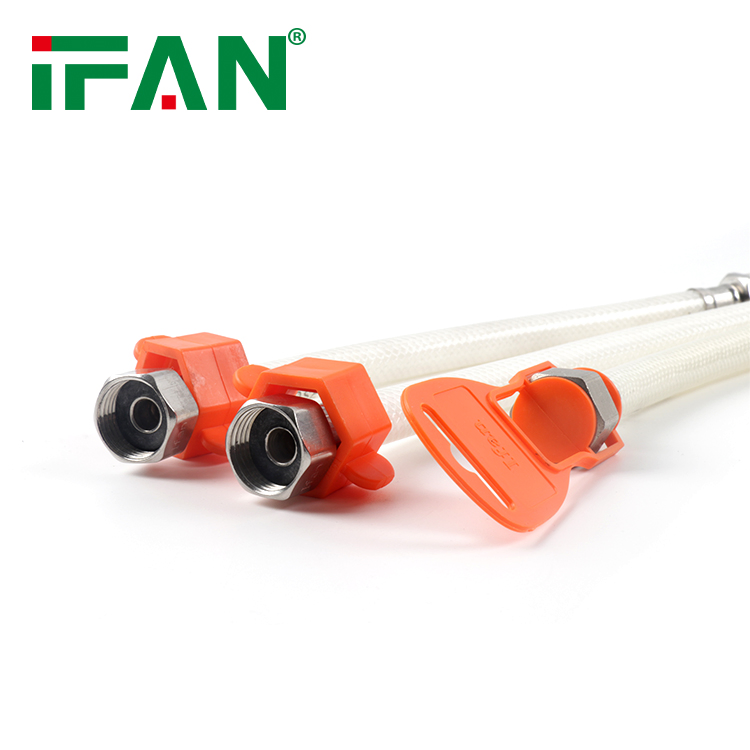 Ifan Factory Price Nylon Flexible Hose 1/2" Flexible Hose Iron Cap Iron Core Plastic Nylon Flexible Hose