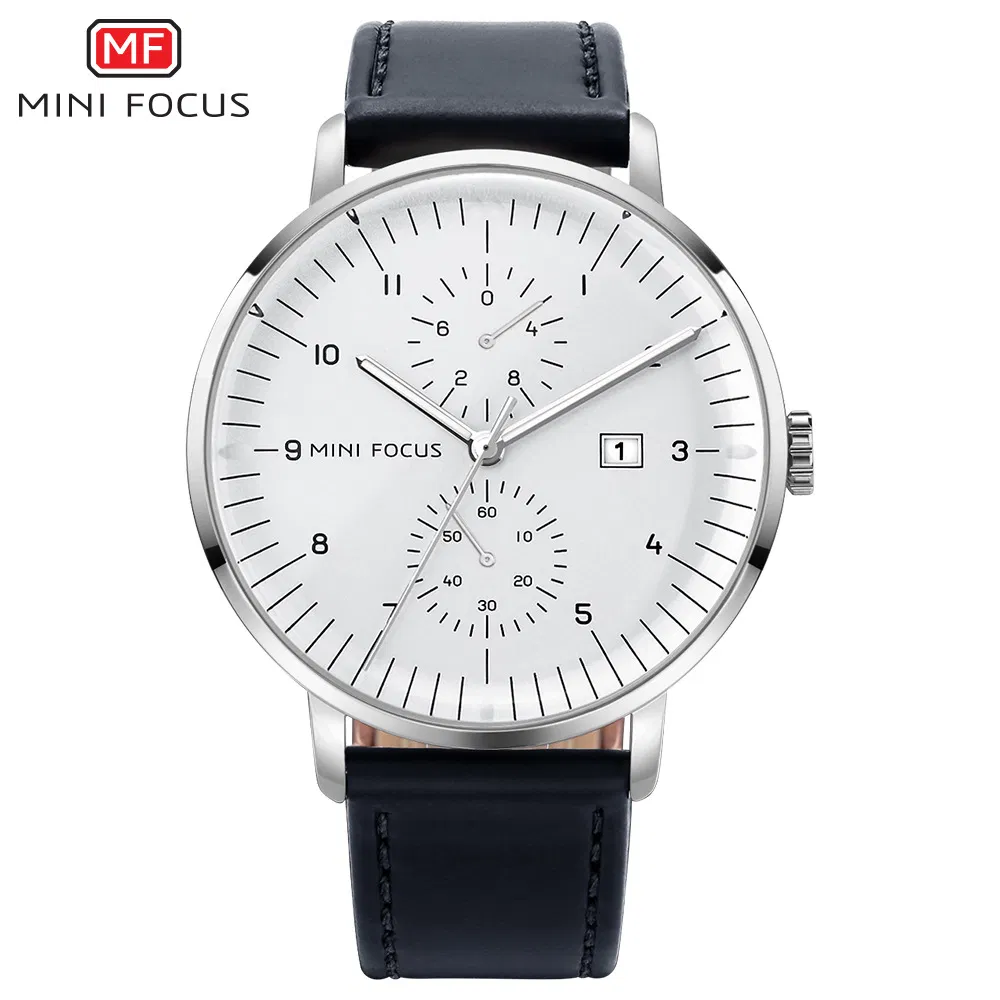 Hot Selling Leather Band Men's Fashionable Casual Waterproof Quartz Watch