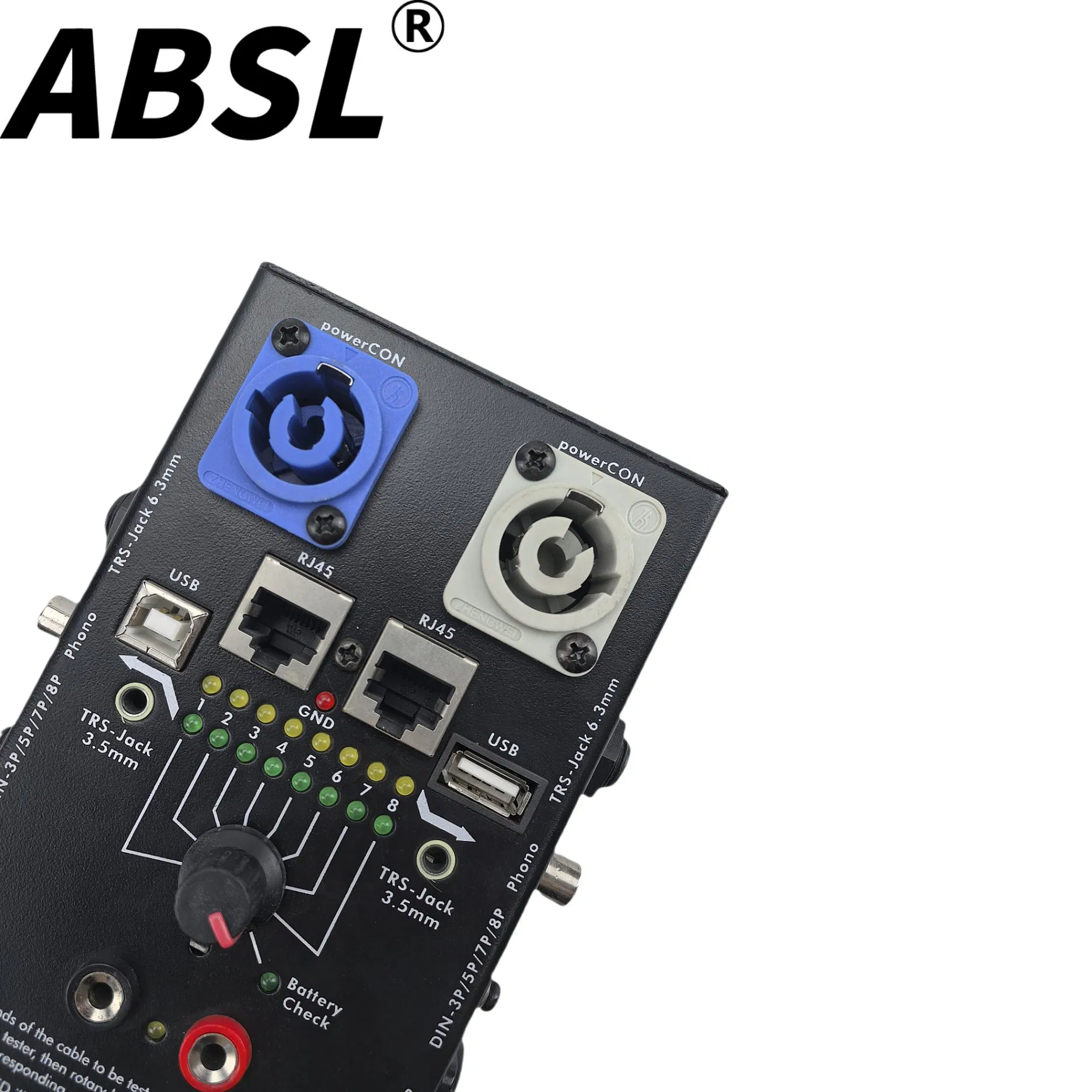 Тестер аудиокабелей CT-04F Powercon/Speakon/DIN