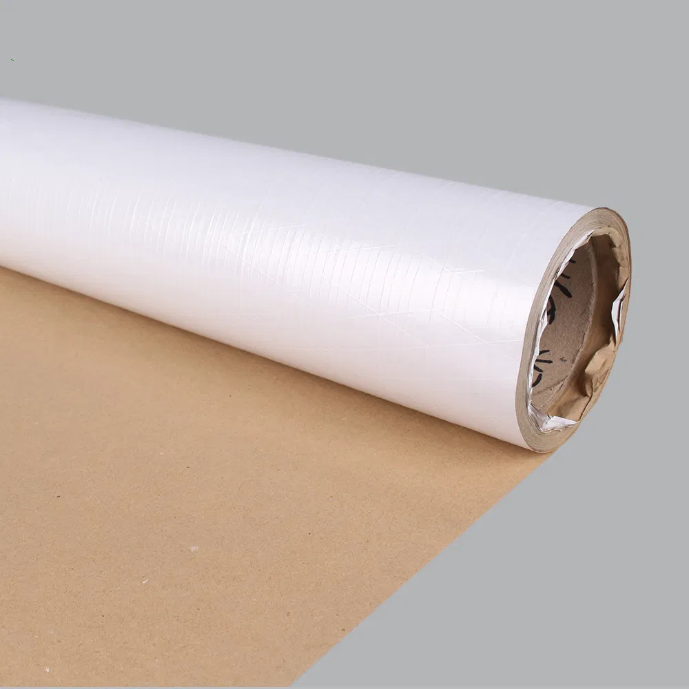Reinforced White PP Film Scrim Kraft Paper Roll Thermal Insulation