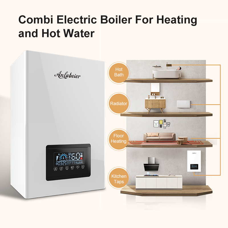 Anti-Freezing Protect WiFi Smart Control Child Lock Combi Central Heating Electric Boiler for Underfloor Heating and Hot Water