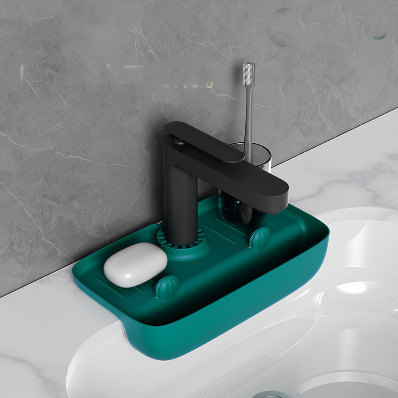 Kitchen Sink Organizer Storage Sink Holder Rack with Drain Basket Bl22338