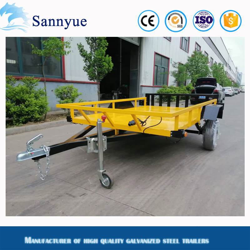 1 Ton Car Utility Flat Trailer Hot Sale Semi Trailer/Flatbed Trailer