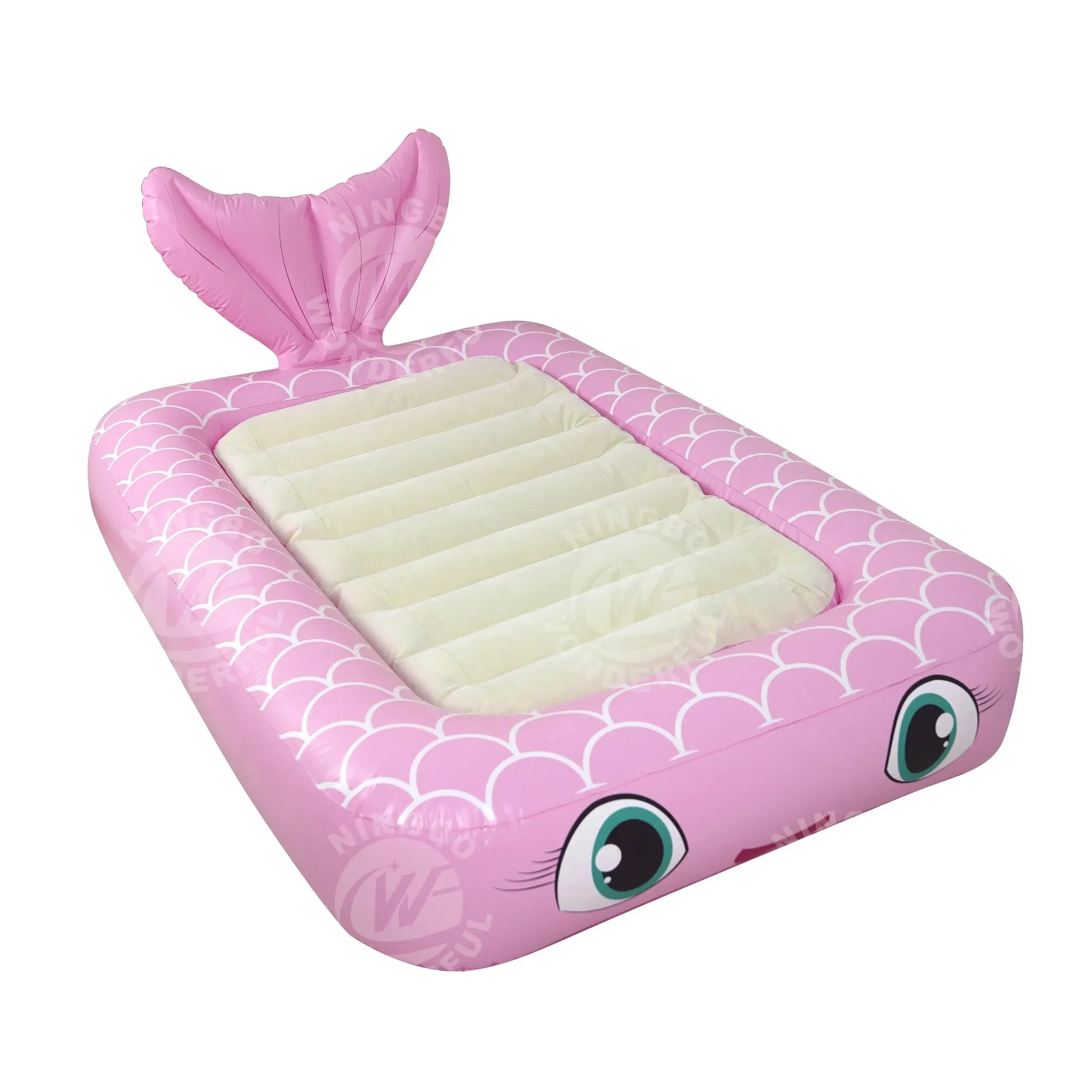 Mermaid Inflatable Air Mattress - Toddler Travel Bed and Pool Lounger Float