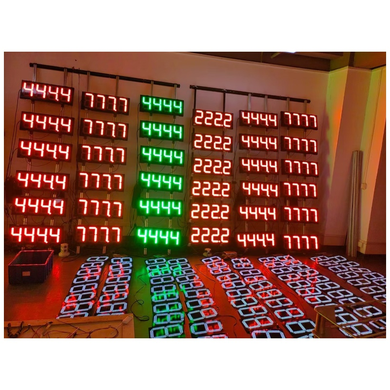 Outdoor Digital 7 Segment Price 12 Inch LED Petrol Displays for Gas Station \Oil\Petrol\Fuel Price