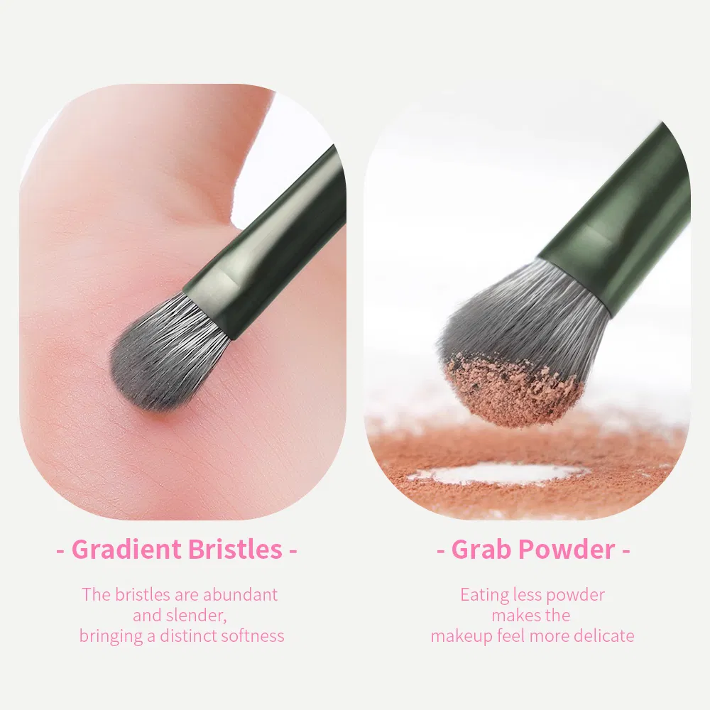 Professional Wholesale 6 PCS Lip Eye Cosmetic Set Private Label Makeup Eyeshadow Eyebrow Blush Brush