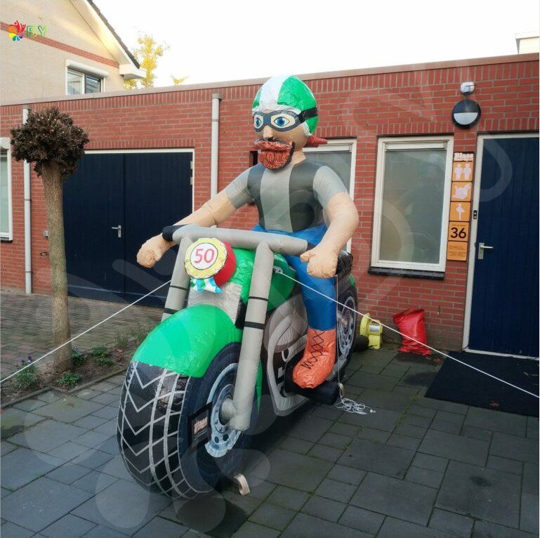 Factory Good Quality Inflatable Abraham Holland Balloon on Motorcycle for Rental Business
