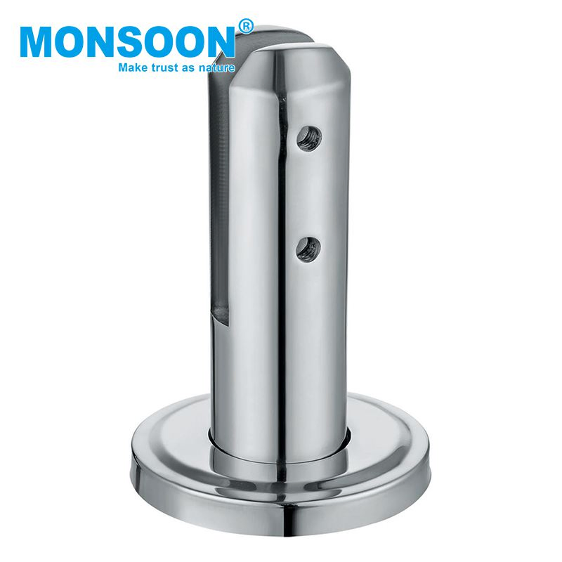 Building Hardware Accessories Frameless Fence Baluster Zinc Alloy Railing Fixings Panel Holder Support Swimming Pool Shower Door Glass Clamp for Outdoor