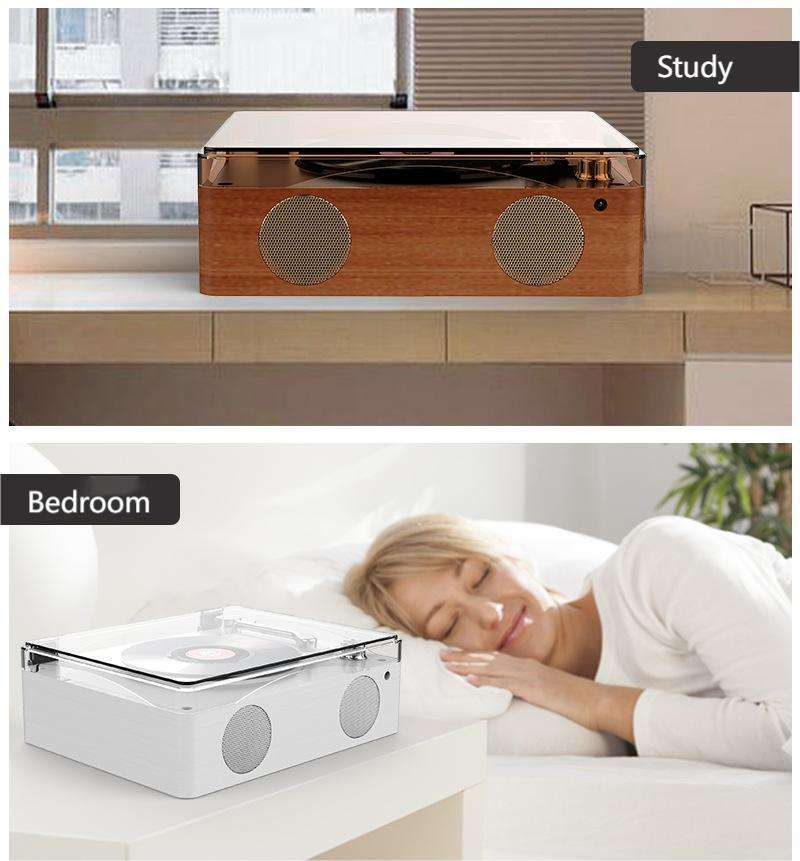 New Antique Phonograph Multi-Function Vinyl Record Player Classic Music Bluetooth Speaker Vintage Gramophone