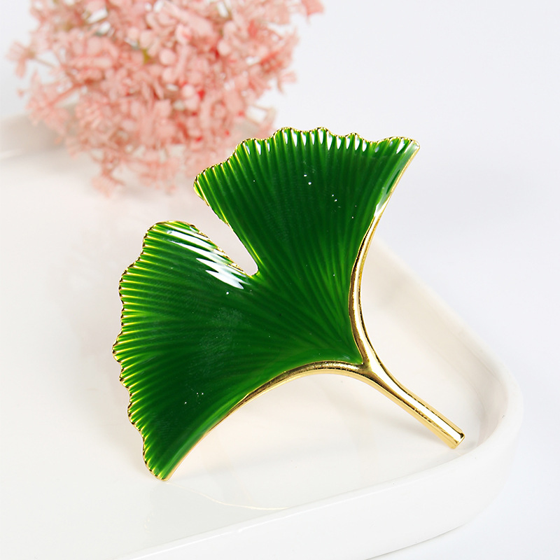 Wholesale Table Accessories Ginkgo Leaf Napkin Rings Napkin Buckle for Party and Wedding