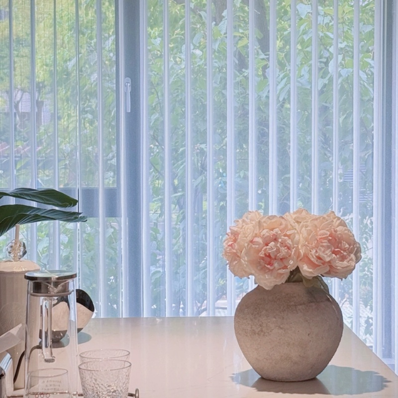 Motorized Dream Like Vertical Sheer Blinds Curtain Fabric